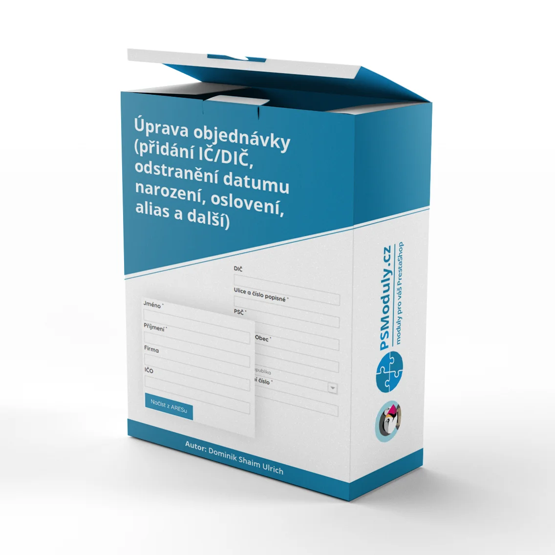 Úprava objednávky (přidání IČ/DIČ, odstranění datum narození, oslovení, alias a spousta dalšího)