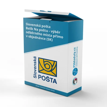 Slovenská pošta - Balík Na poštu - výběr odběrného místa přímo v objednávce (SK)