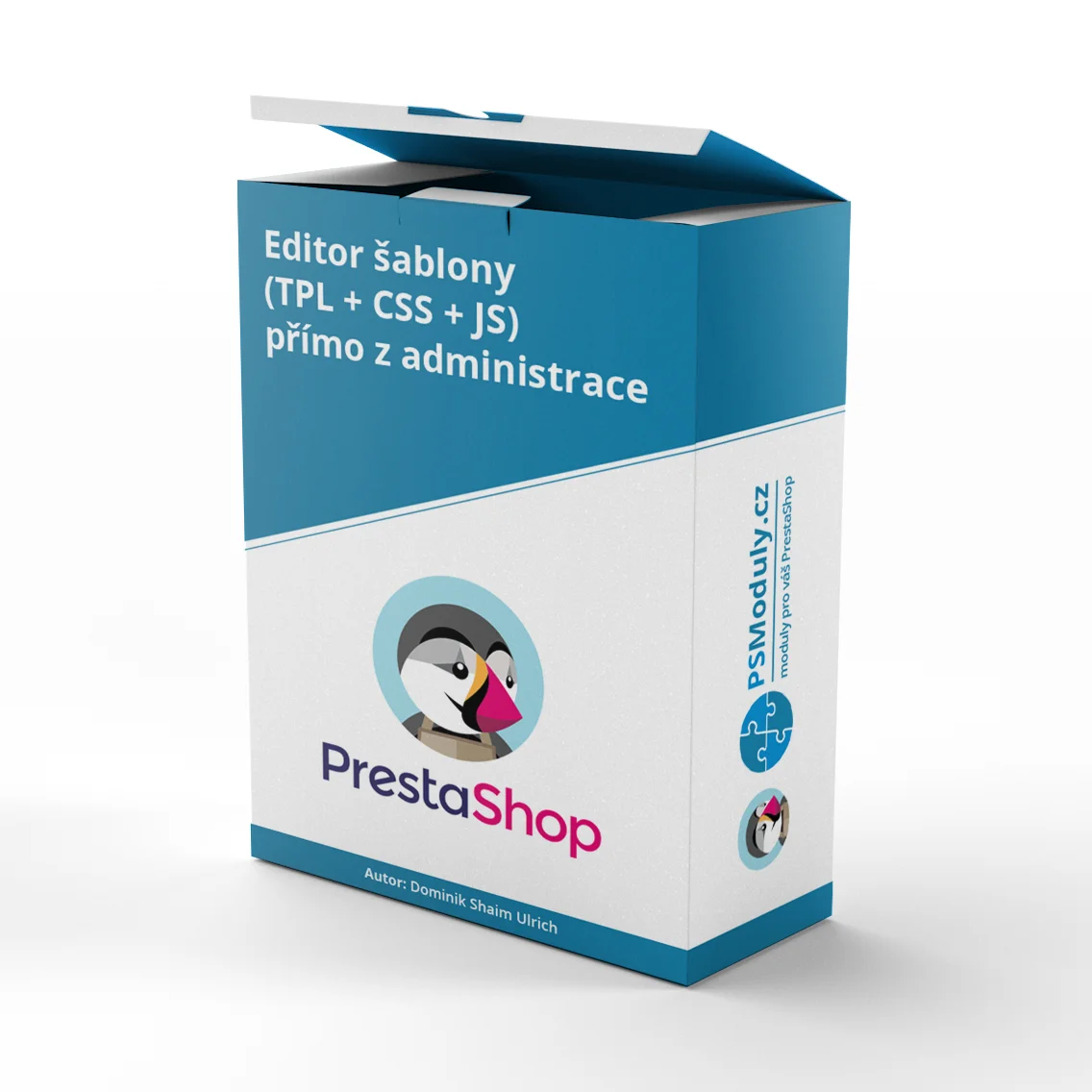 Editor šablony (tpl + css + js) přímo z administrace