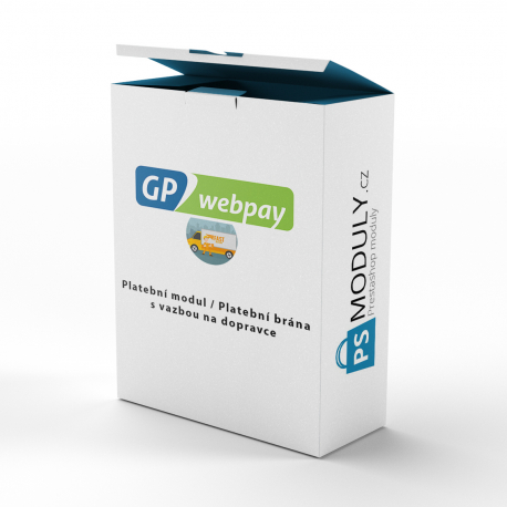Platební modul / platební brána "GP webpay" s vazbou na dopravce