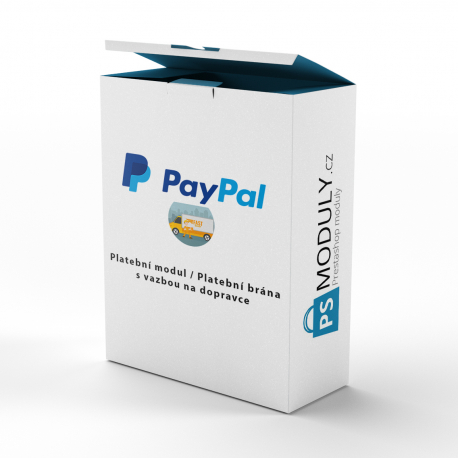 Platební modul / platební brána "PayPal" s vazbou na dopravce