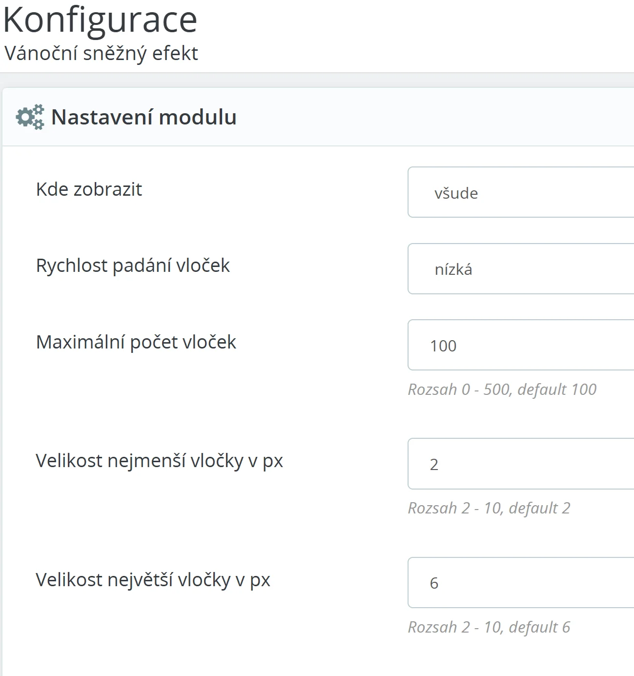 Vánoční sněžný efekt